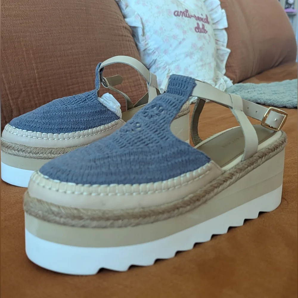 Free People Mornings In Mykonos Platform Wedge Sandals - Picture 4 of 7